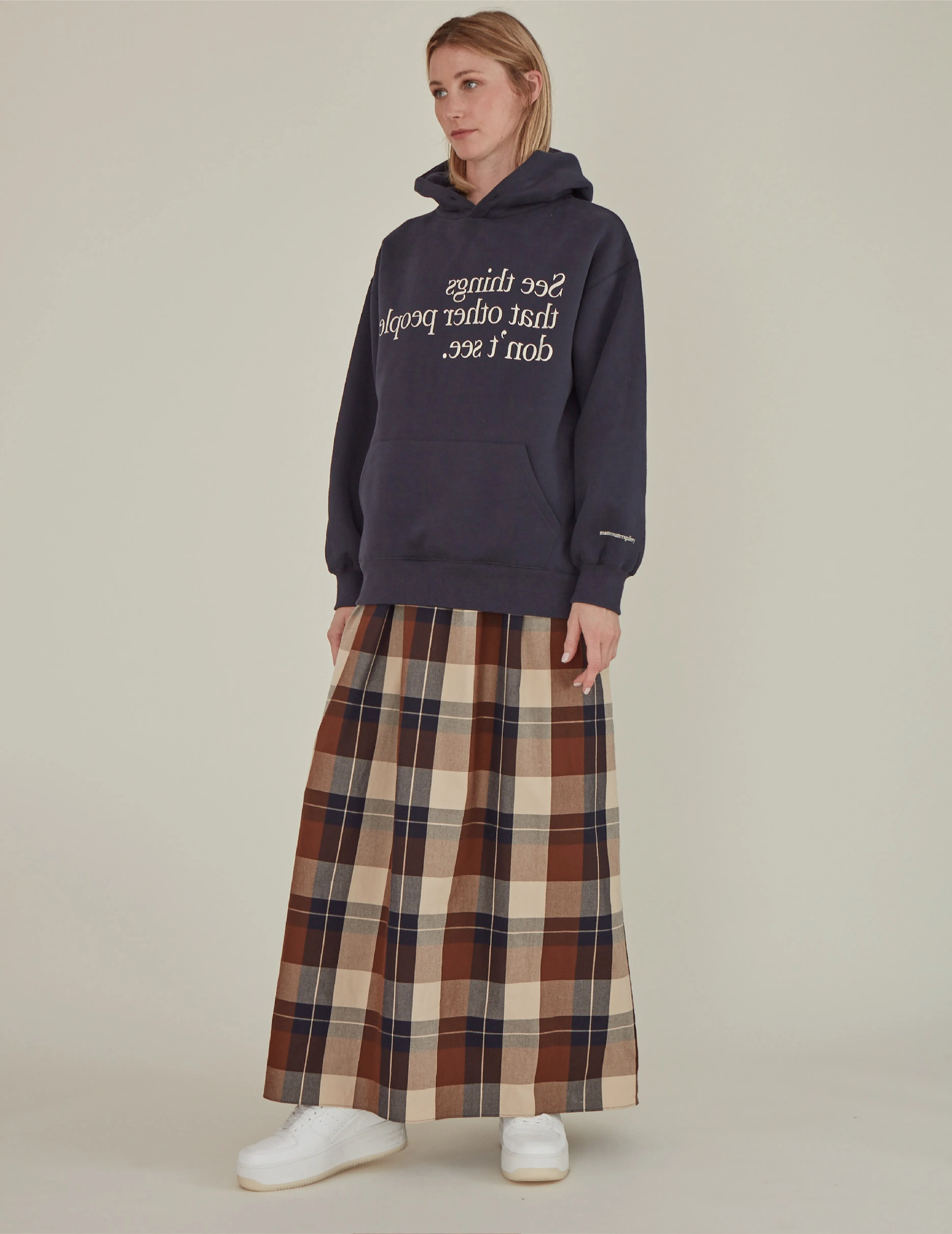 Note to Self / Tartan Plaid Tank Dress • Brown