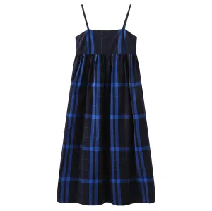 Note to Self / Tartan Plaid Tank Dress • Navy