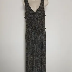 NWT Torrid Black and Gold maxi glitter knit Jumpsuit size 2X