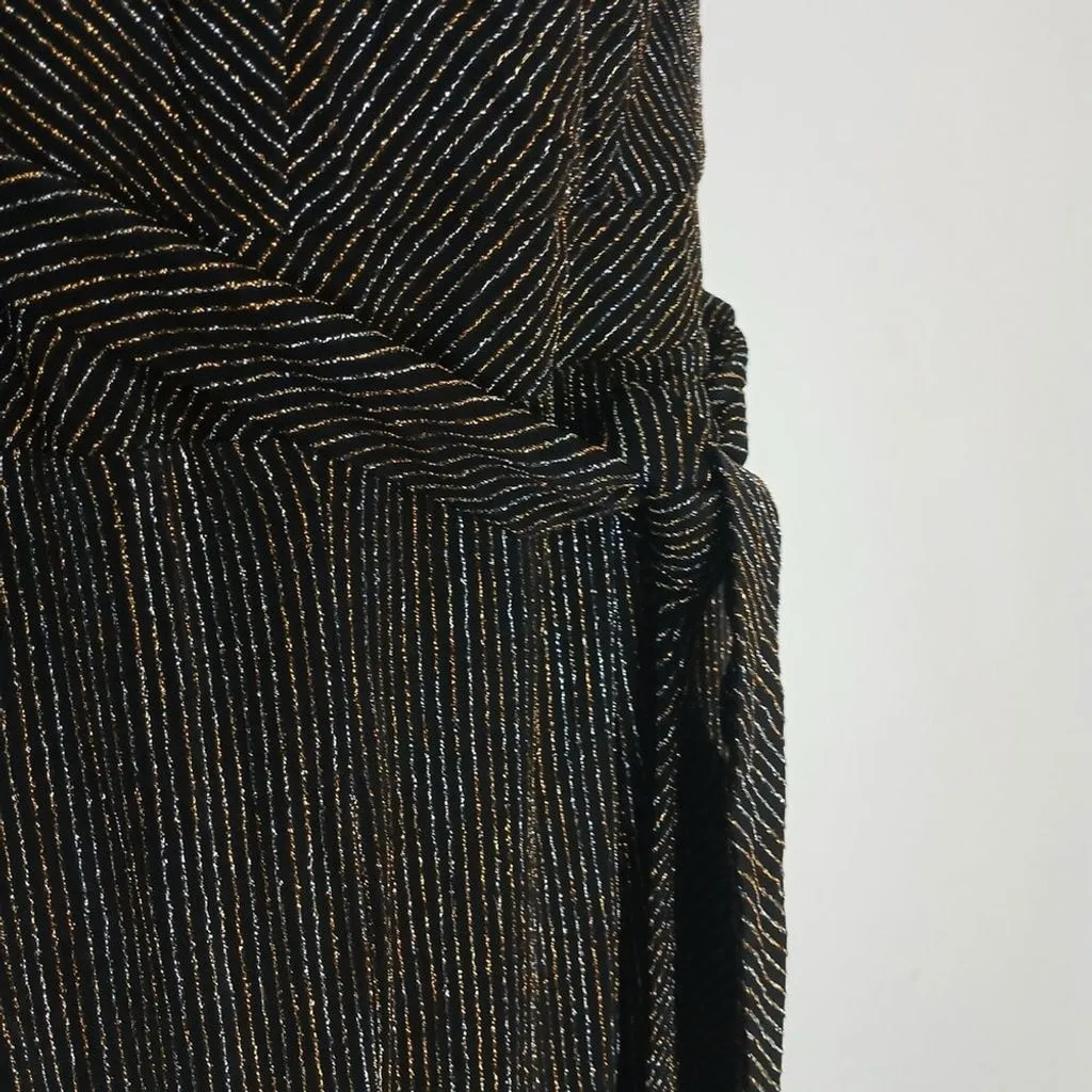 NWT Torrid Black and Gold maxi glitter knit Jumpsuit size 2X