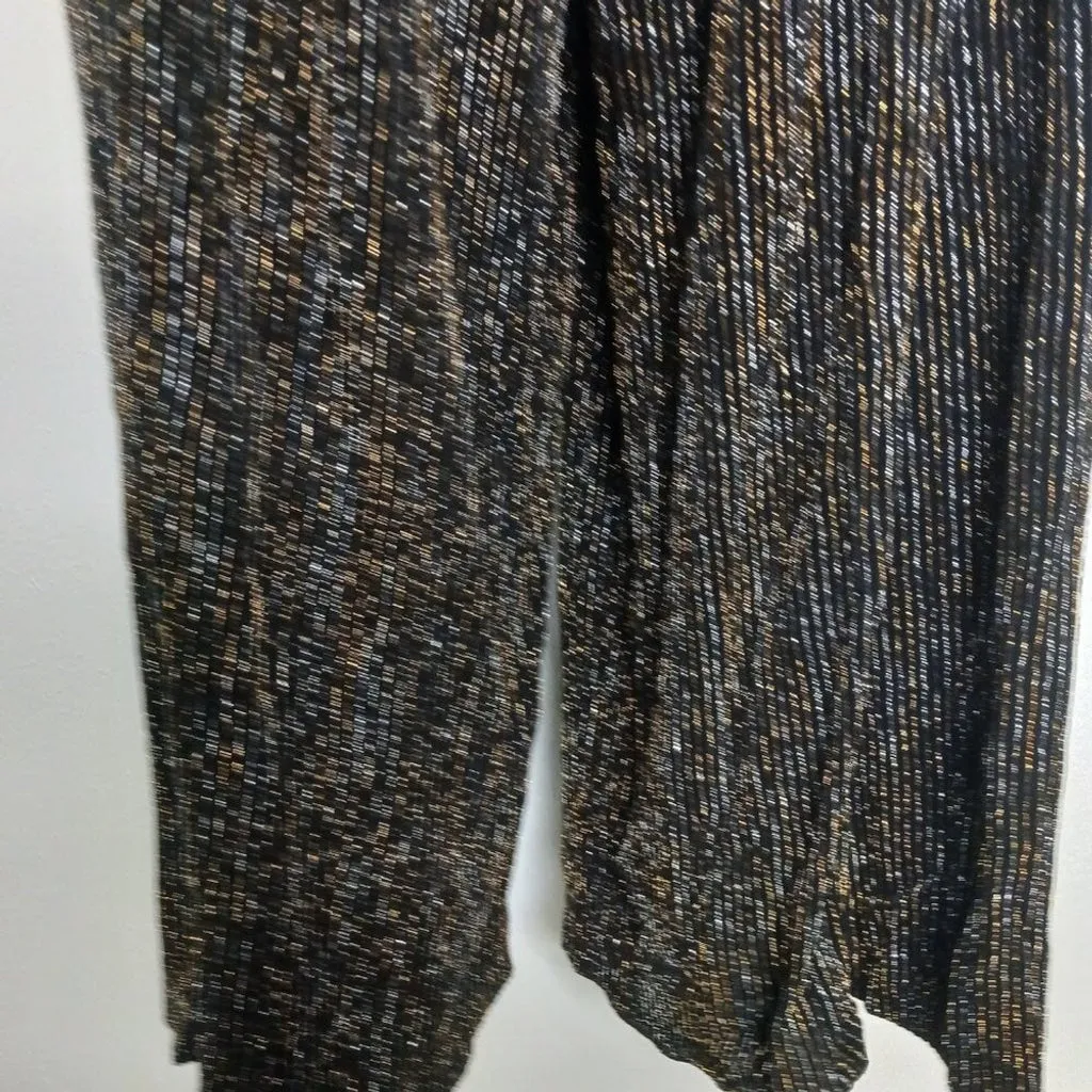 NWT Torrid Black and Gold maxi glitter knit Jumpsuit size 2X