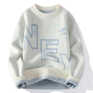 Obsidian Phoenix Luxury Cashmere Sweater - High-End Thick Warm Korean Style Men’s Pullover Knitwear