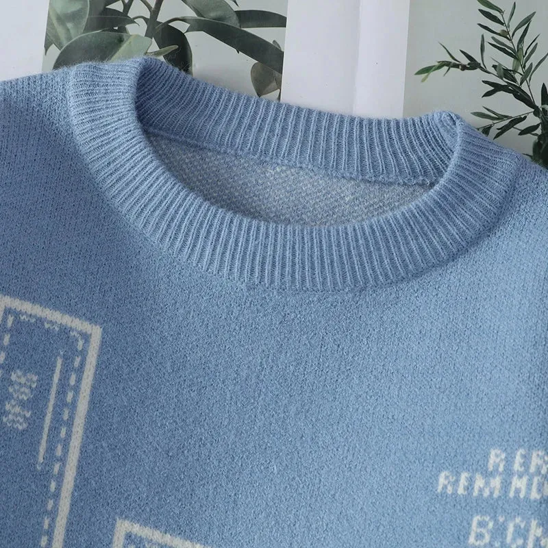 Obsidian Phoenix Luxury Cashmere Sweater - High-End Thick Warm Korean Style Men’s Pullover Knitwear