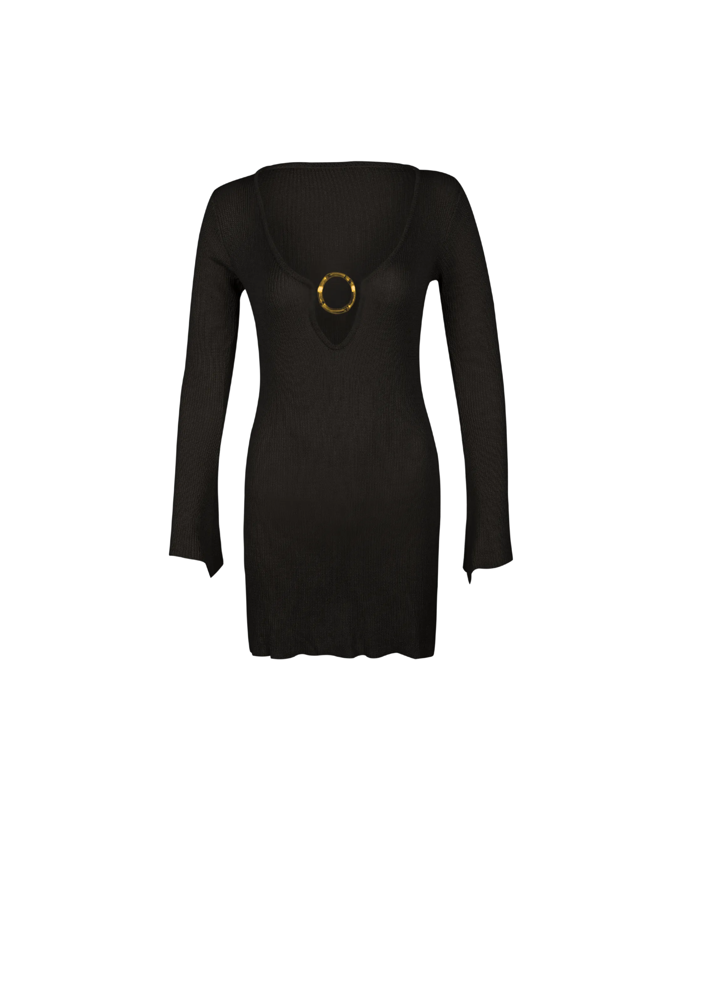 Odin Knit Short Dress Black