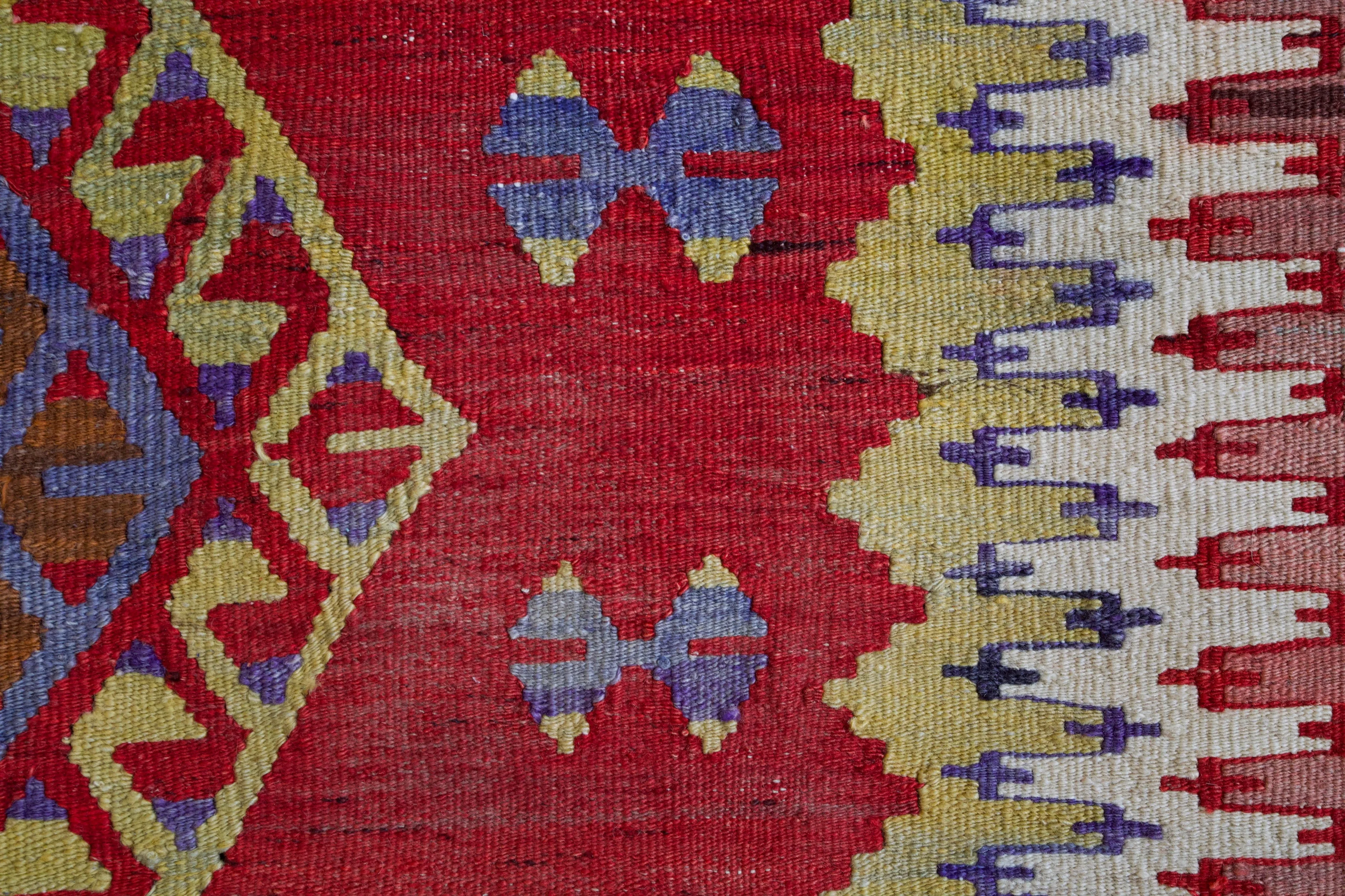 Old Turkish Denizli Kilim Rug