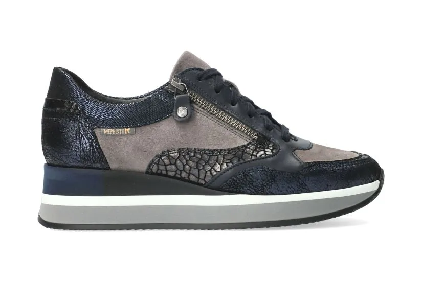 'Olimpia' women's lace-up sneaker - blue