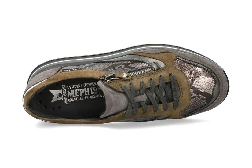 'Olimpia' women's lace-zip sneaker - Grey