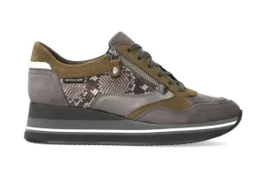 'Olimpia' women's lace-zip sneaker - Grey