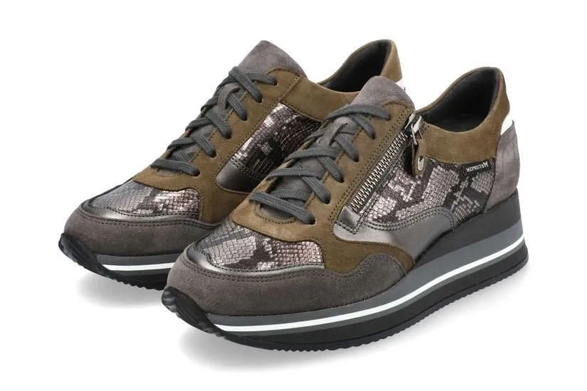 'Olimpia' women's lace-zip sneaker - Grey