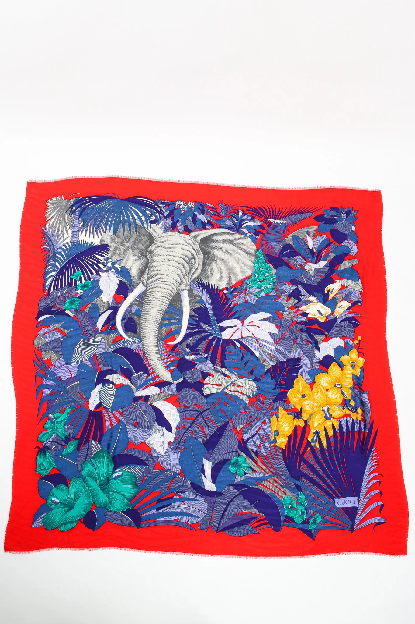 Oversized Tropical Elephant Scarf