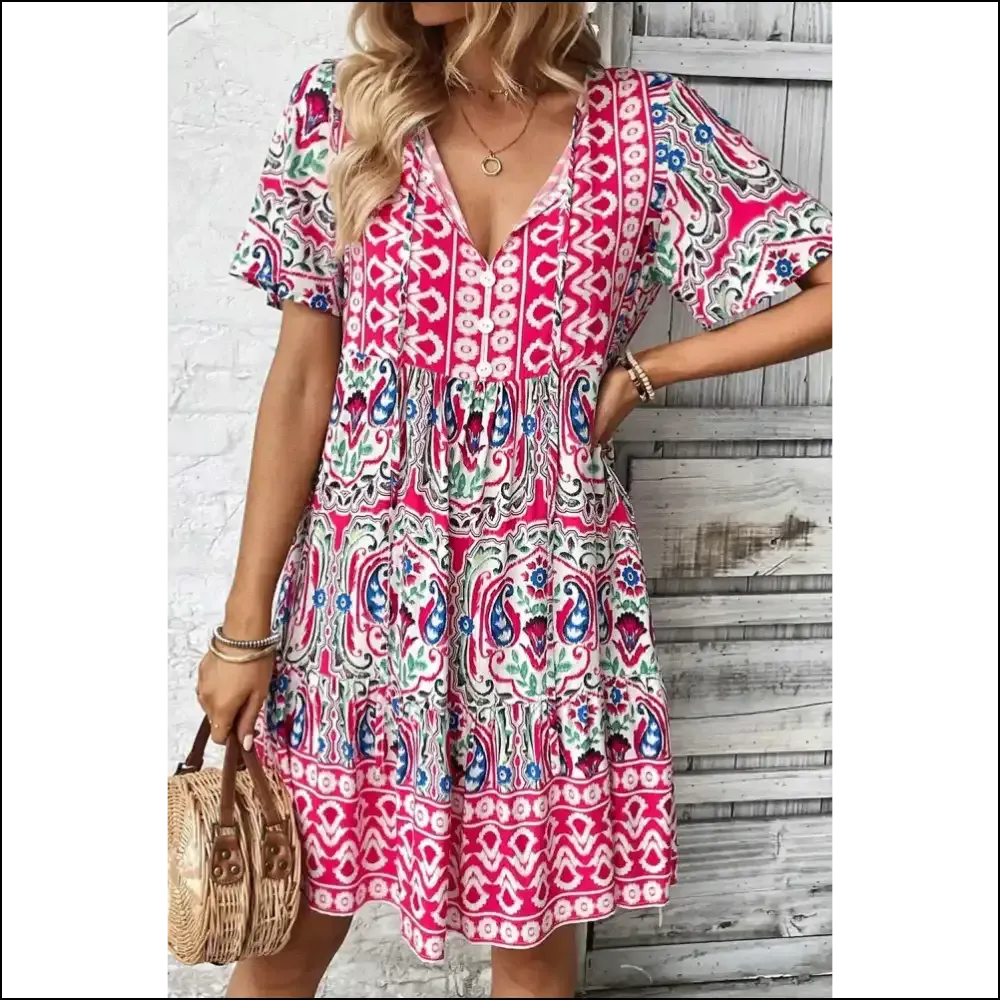 Pink Bohemian Tie Dress: Unleash your Inner Hot Mess Goddess ! Needful Things 💀