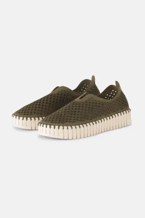 Platform Tulip Slipper - Deep Olive