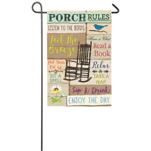 Porch Rules Garden Suede Flag,14s4878