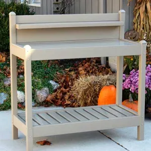Potting Bench with 3 Shelves - Mocha