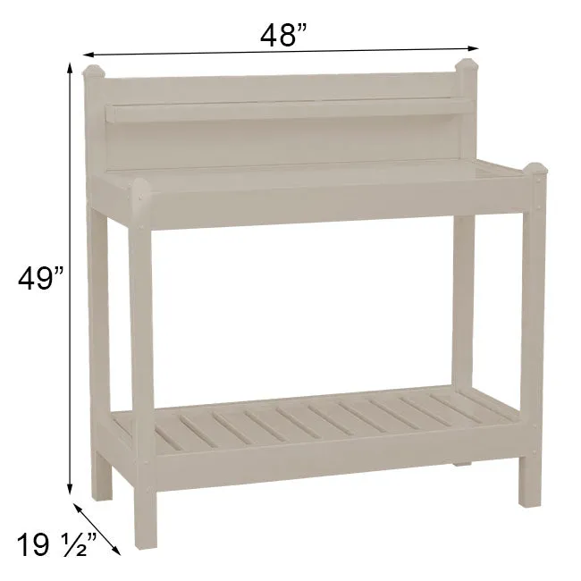 Potting Bench with 3 Shelves - Mocha