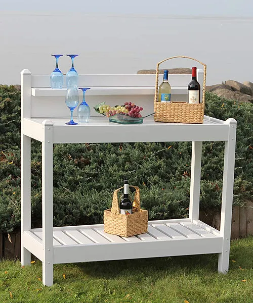 Potting Bench with 3 Shelves - Mocha