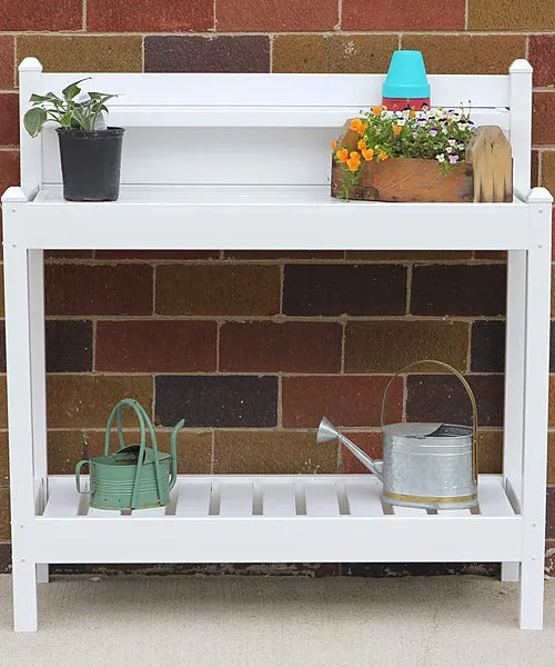 Potting Bench with 3 Shelves - Mocha