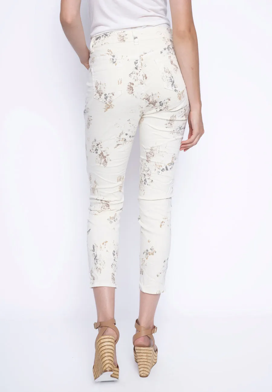 Printed Denim Ankle Length Jeans