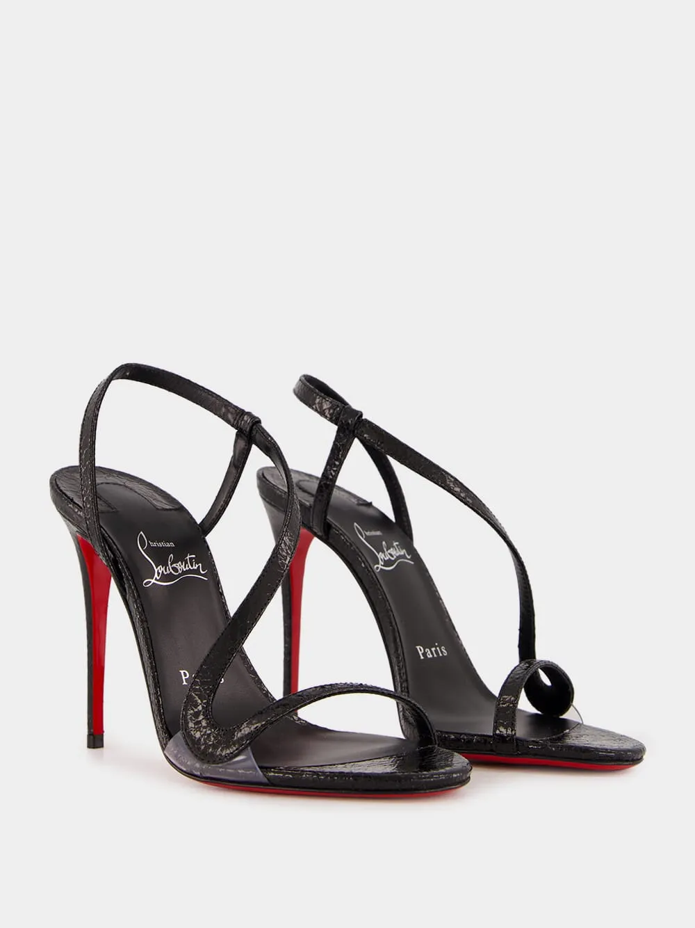 Rosalie Black Leather Sandals