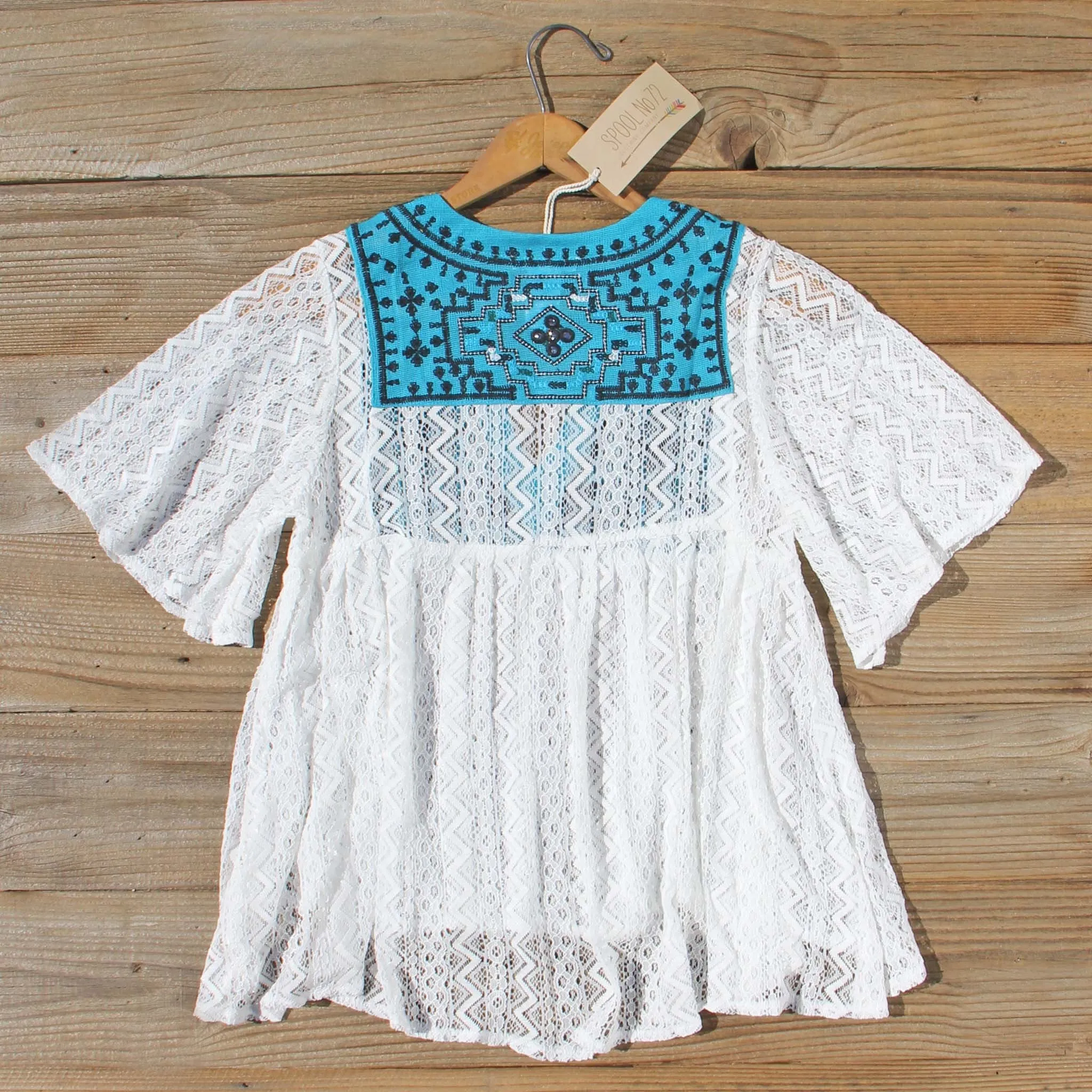 Rosewater Top in Turquoise