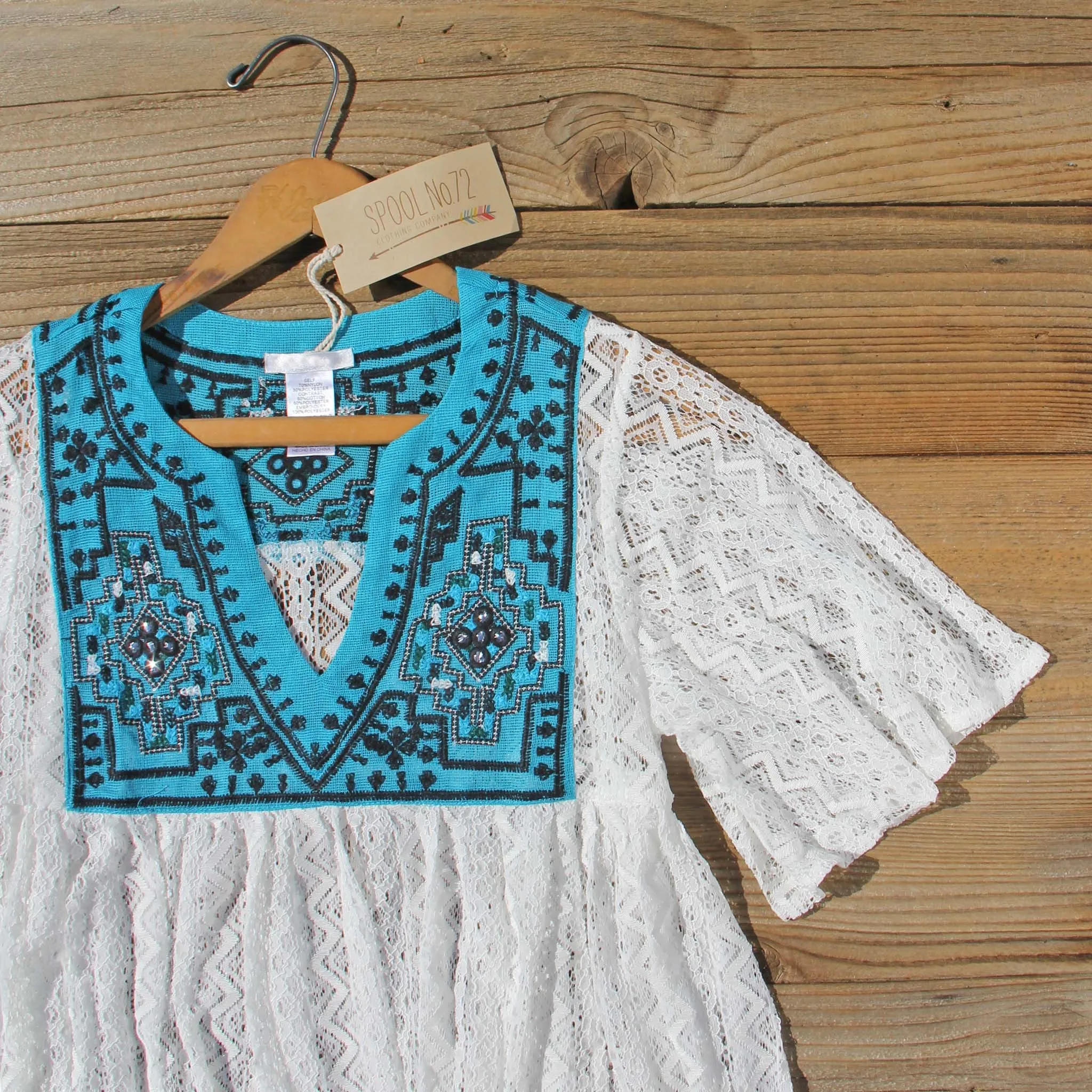 Rosewater Top in Turquoise