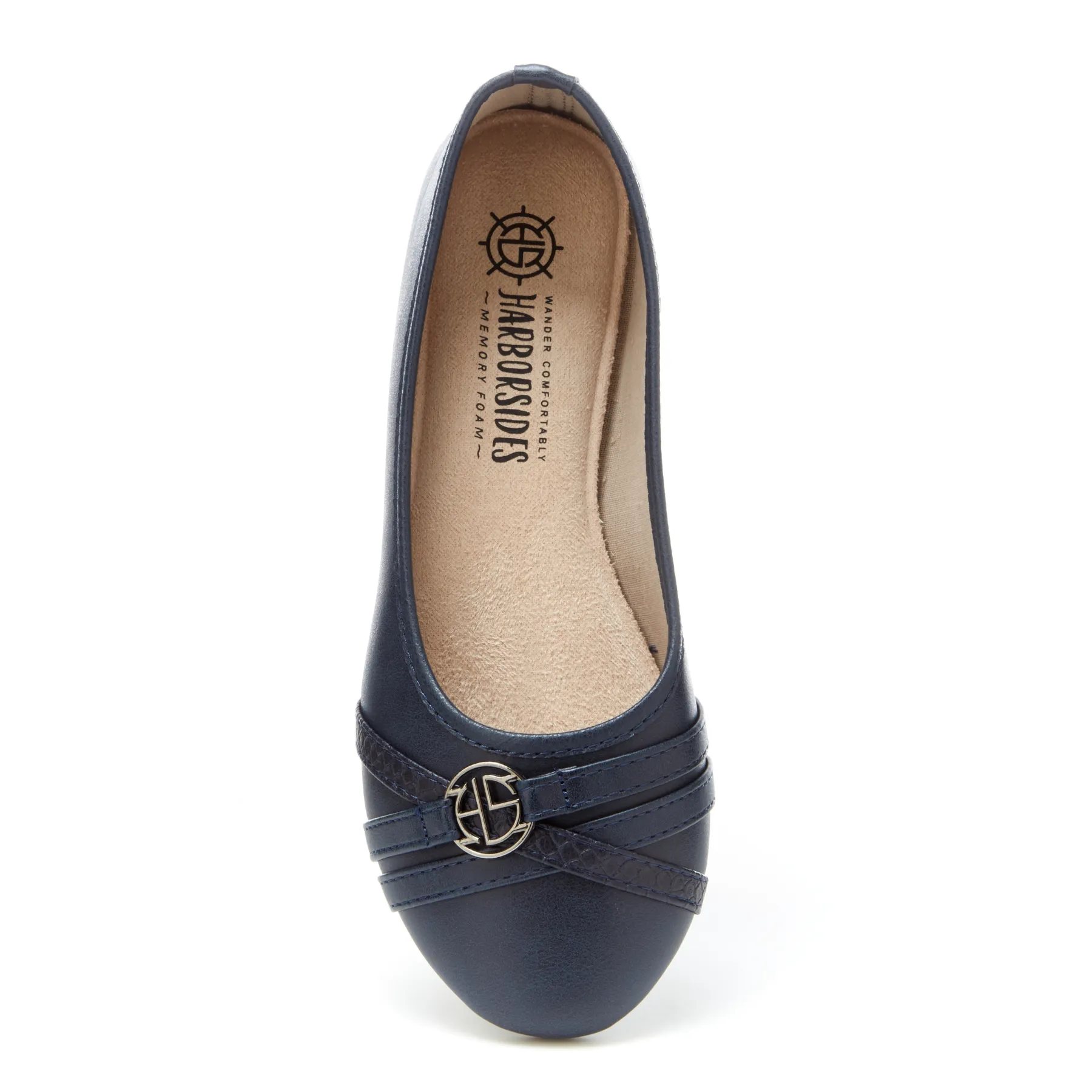 Round Toe Ornament Strap Ballet Flats (Alina)