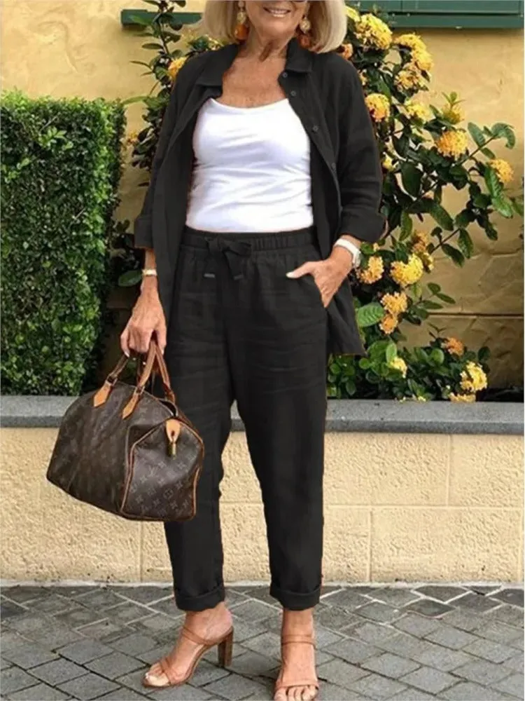 Scarlett - Long-Sleeved Shirt and Pants Set