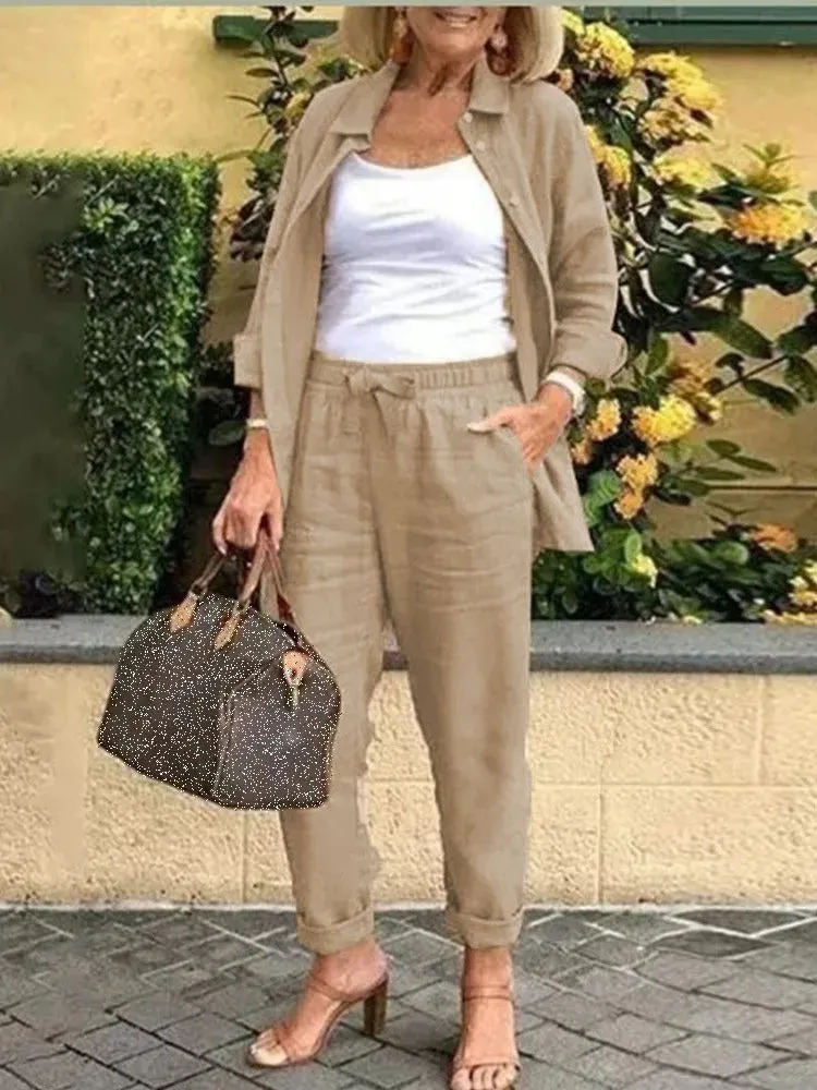 Scarlett - Long-Sleeved Shirt and Pants Set