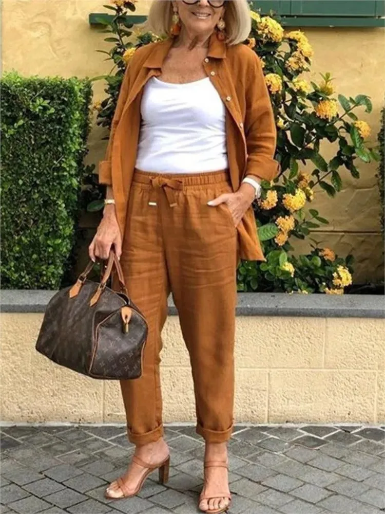 Scarlett - Long-Sleeved Shirt and Pants Set