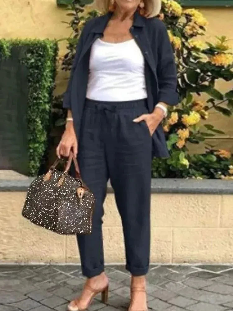 Scarlett - Long-Sleeved Shirt and Pants Set