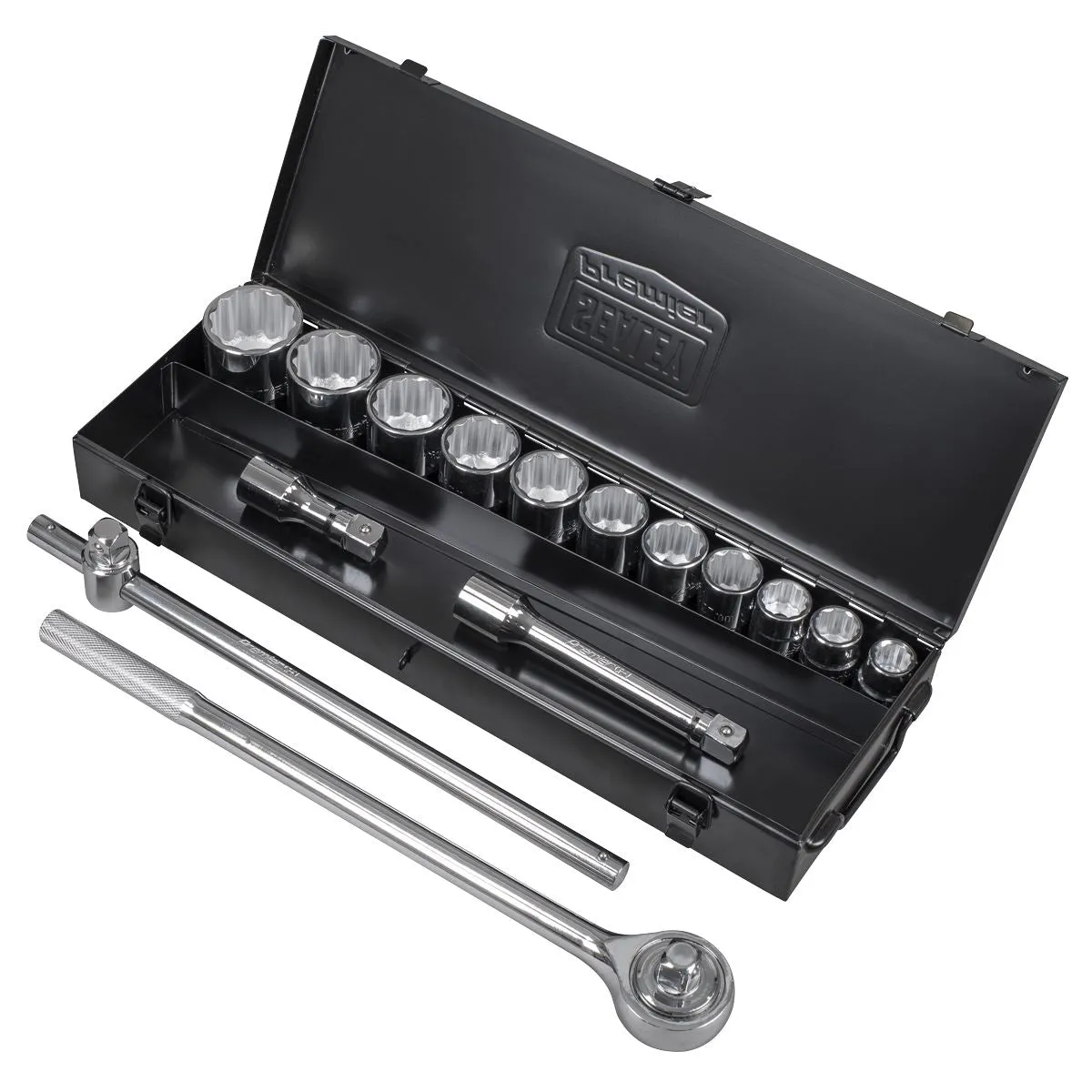 Sealey Premier Socket Set 15pc 3/4"Sq Drive 12-point WallDrive®