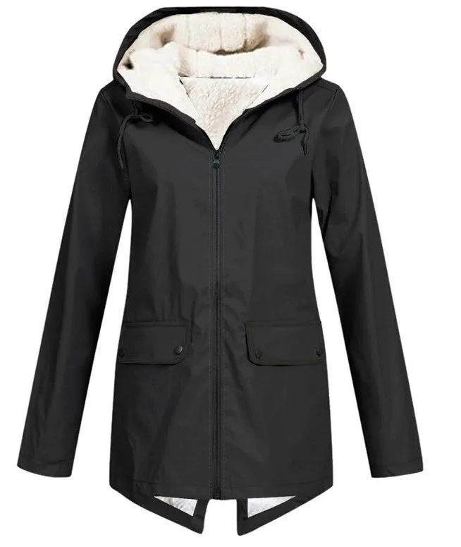 Sherpa-Lined Rain Jacket | Waterproof Parka | Cozy & Functional