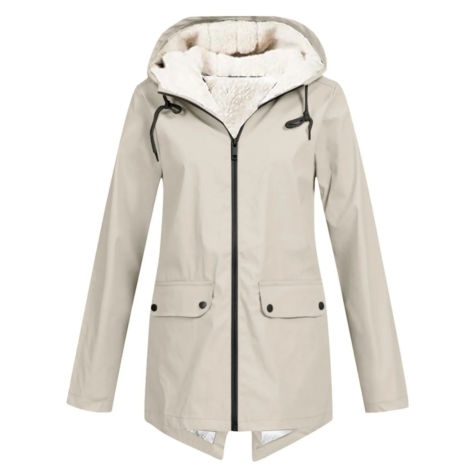 Sherpa-Lined Rain Jacket | Waterproof Parka | Cozy & Functional