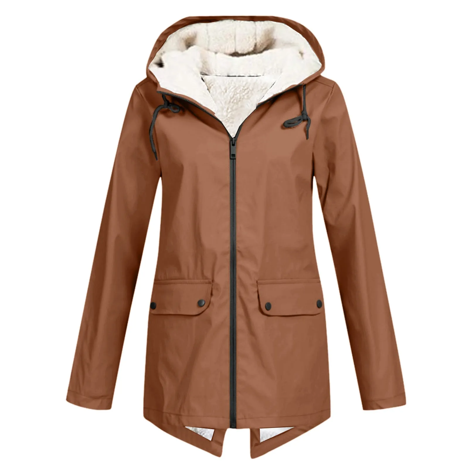 Sherpa-Lined Rain Jacket | Waterproof Parka | Cozy & Functional