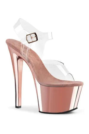 SKY-308 Platform Sandal  | Clear Vinyl