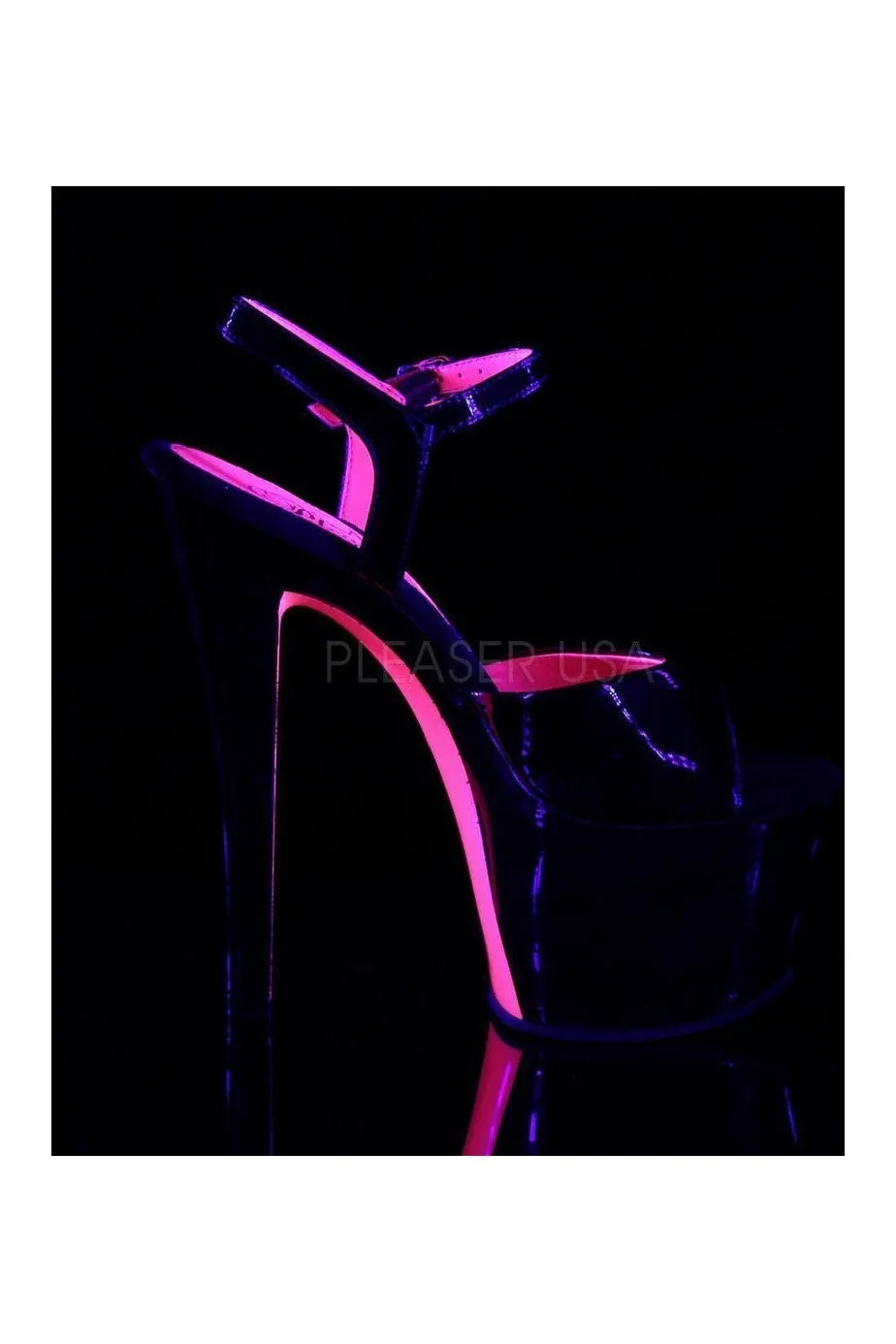 SKY-309TT Platform Sandal  | Black Patent