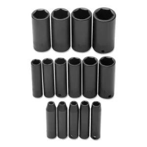 Stanley® Products TorquePlus 15 Pc Deep Impact Socket Set, 3/8 in, 6 Point, 72116