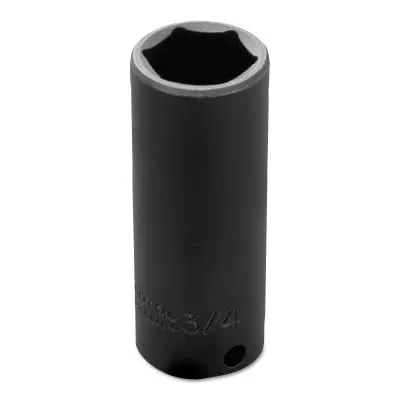 Stanley?? Products Torqueplus Deep Impact Sockets , 3/8 in Drive, 3/4 in Opening, 6 Points, 7724H
