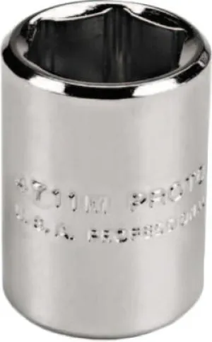 Stanley?? Products Torqueplus Metric Sockets 1/4 in, 1/4 in Drive, 13 mm, 12 Points, 4713TM