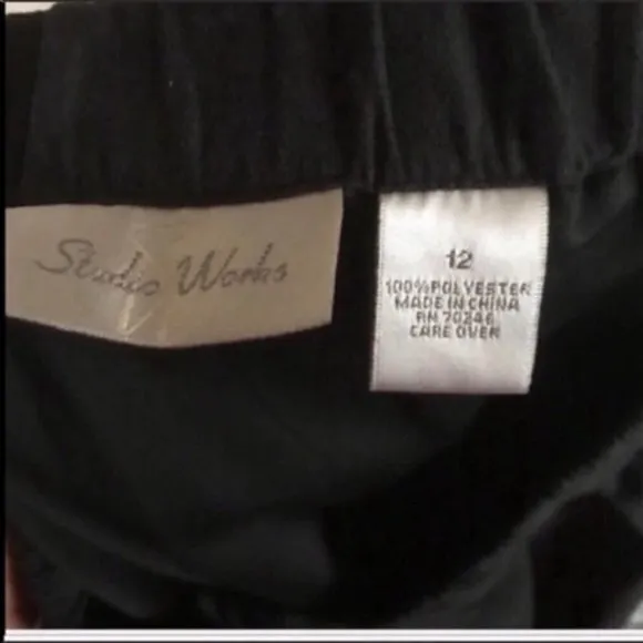Studio Works Women's Black 2‎ Piece Faux Suede Skirt Suit