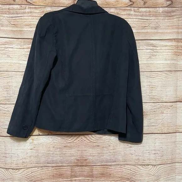 Studio Works Women's Black 2‎ Piece Faux Suede Skirt Suit