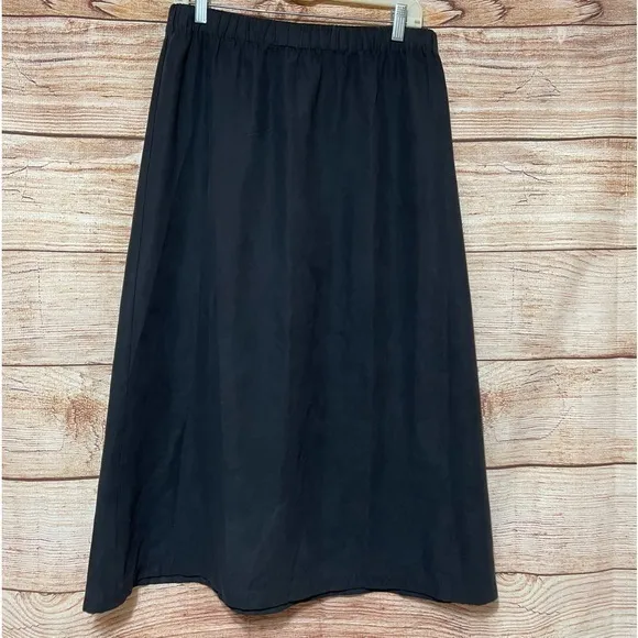 Studio Works Women's Black 2‎ Piece Faux Suede Skirt Suit