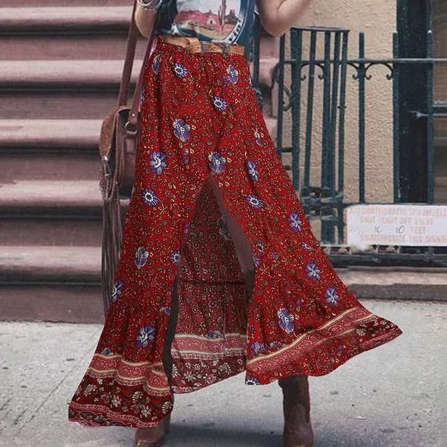 Summer High Waist Maxi Skirt