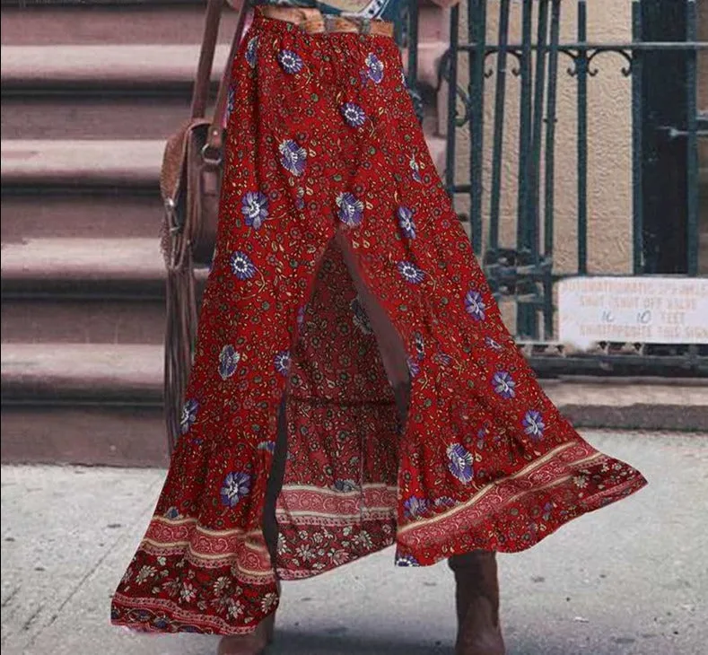 Summer High Waist Maxi Skirt