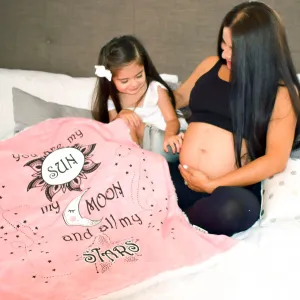 Sun Moon Stars Cozy Baby Blanket