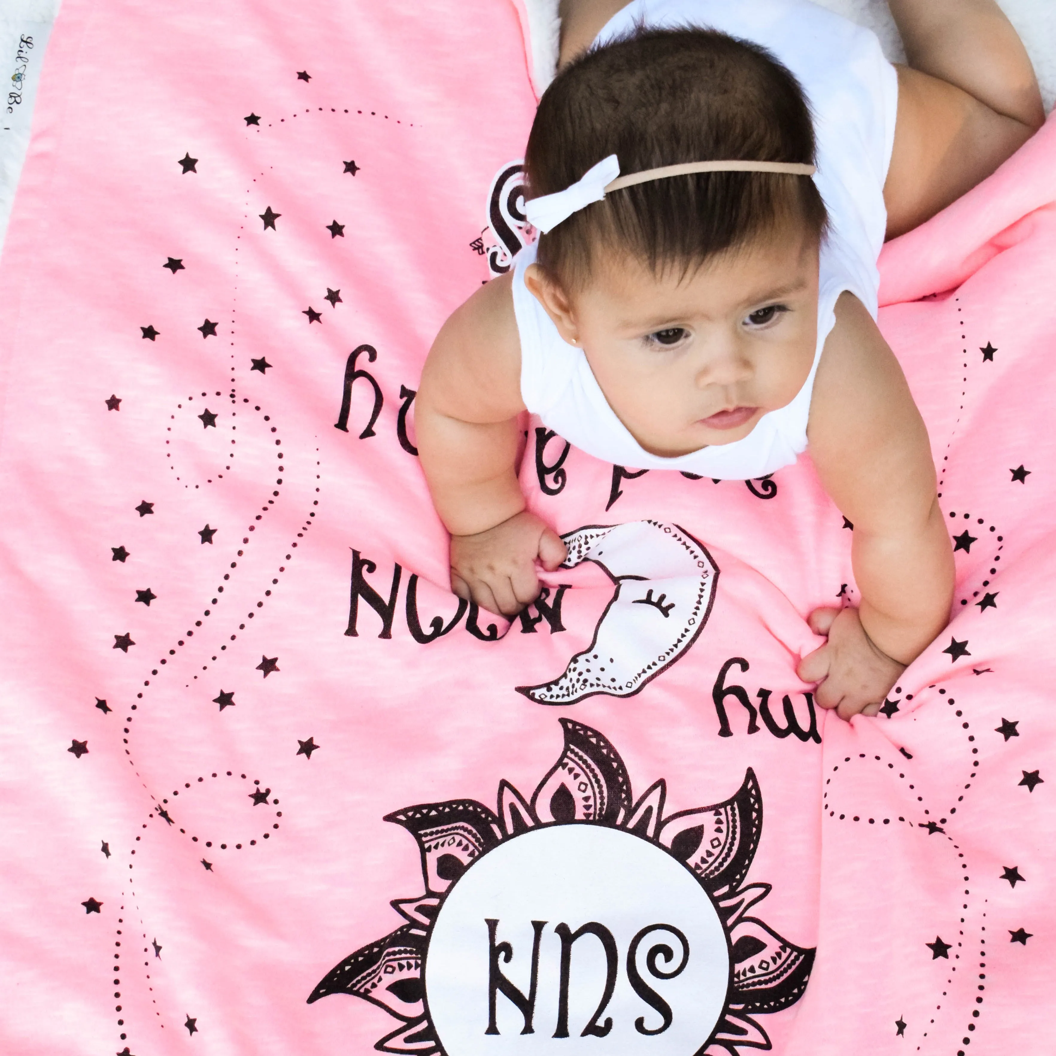 Sun Moon Stars Cozy Baby Blanket