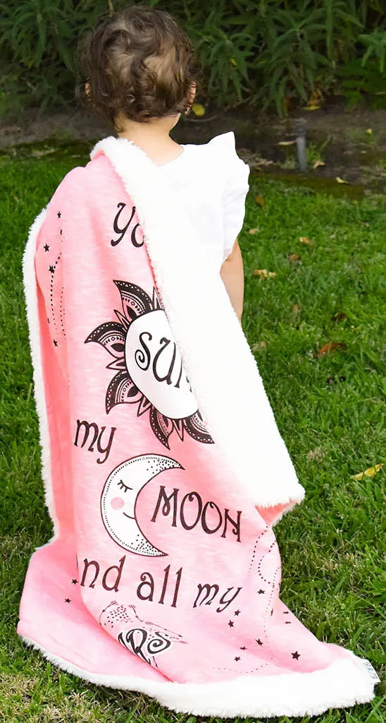 Sun Moon Stars Cozy Baby Blanket
