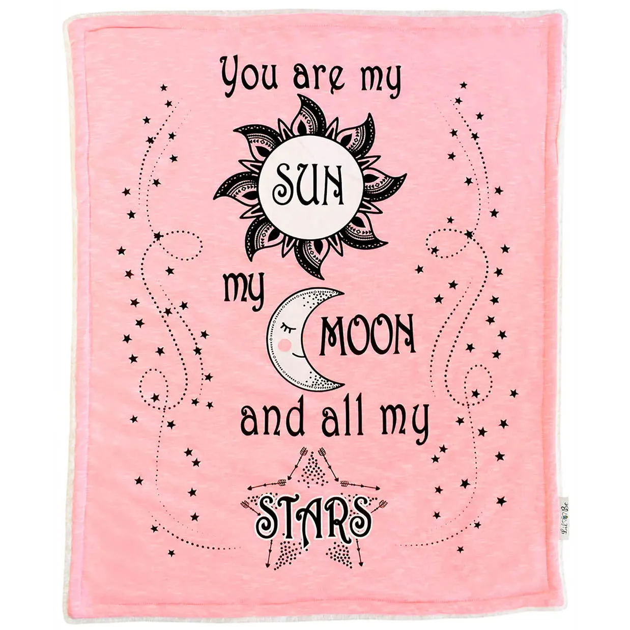 Sun Moon Stars Cozy Baby Blanket
