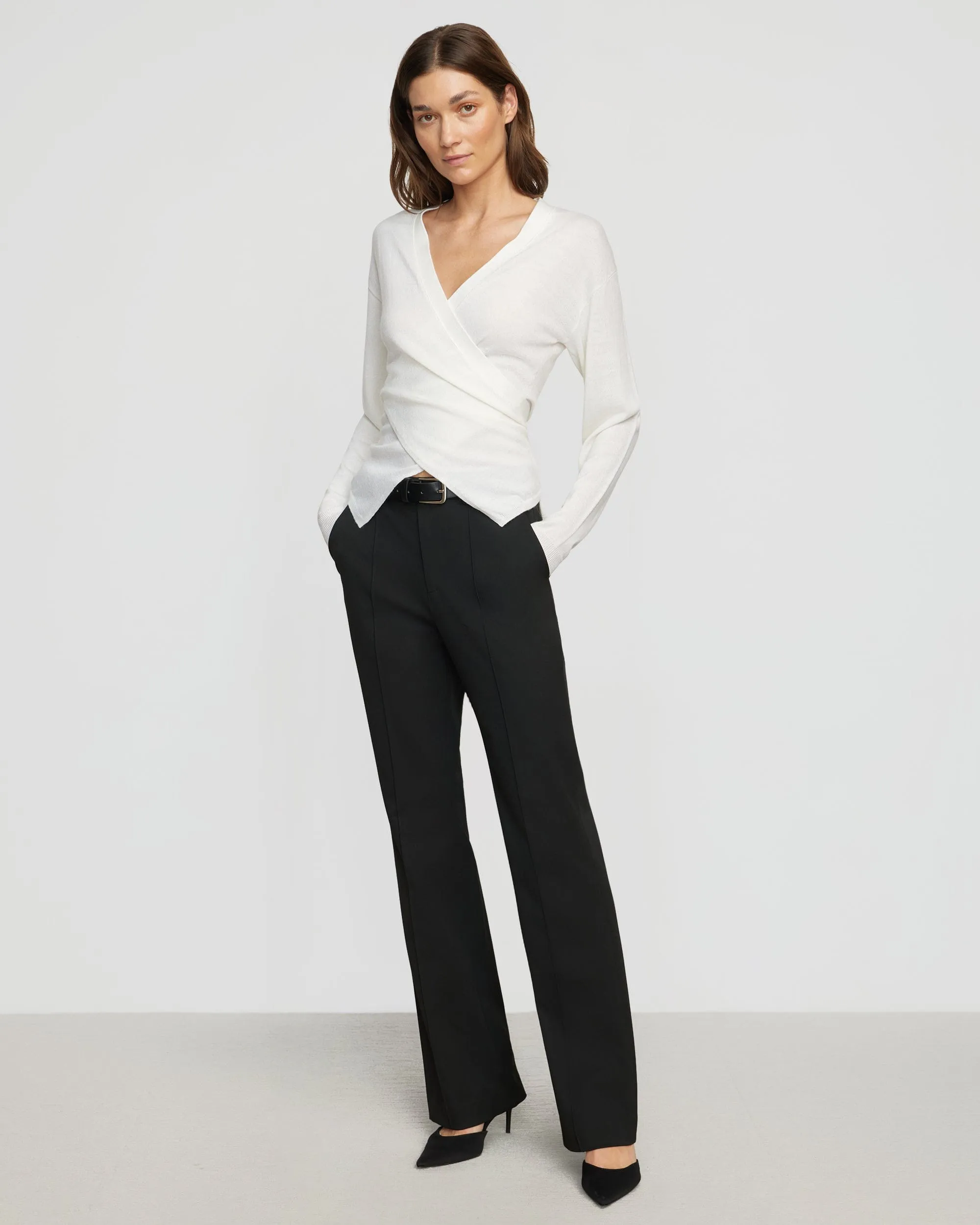 Tamar Wrap Knit Sweater