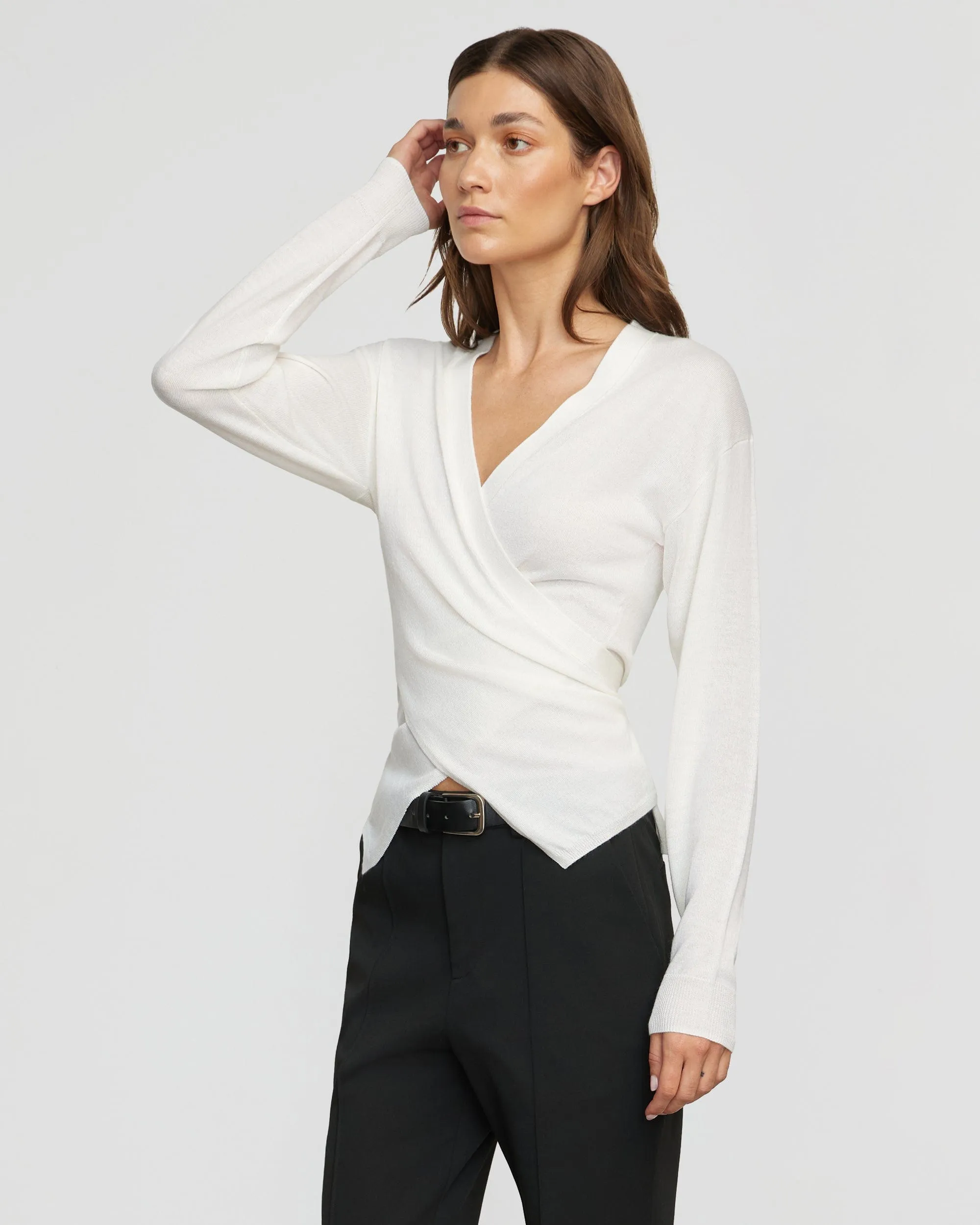 Tamar Wrap Knit Sweater